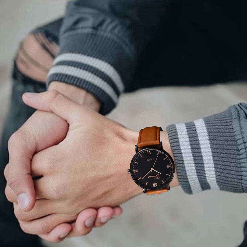 XR32 Unisex PU Leather Quartz Analog Watch - Color 5