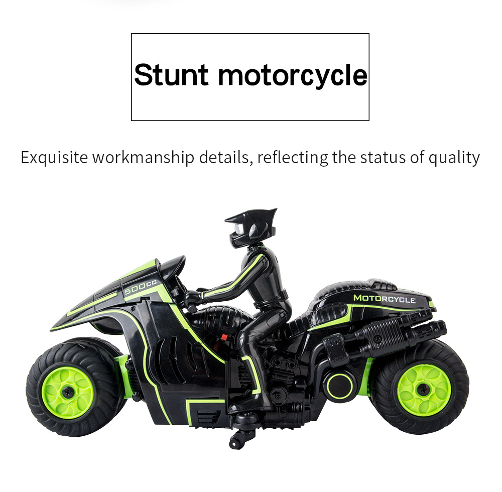 JDRC SY003 2.4G Side-row Special Effects RC Motorcycle RTR - Black + Green