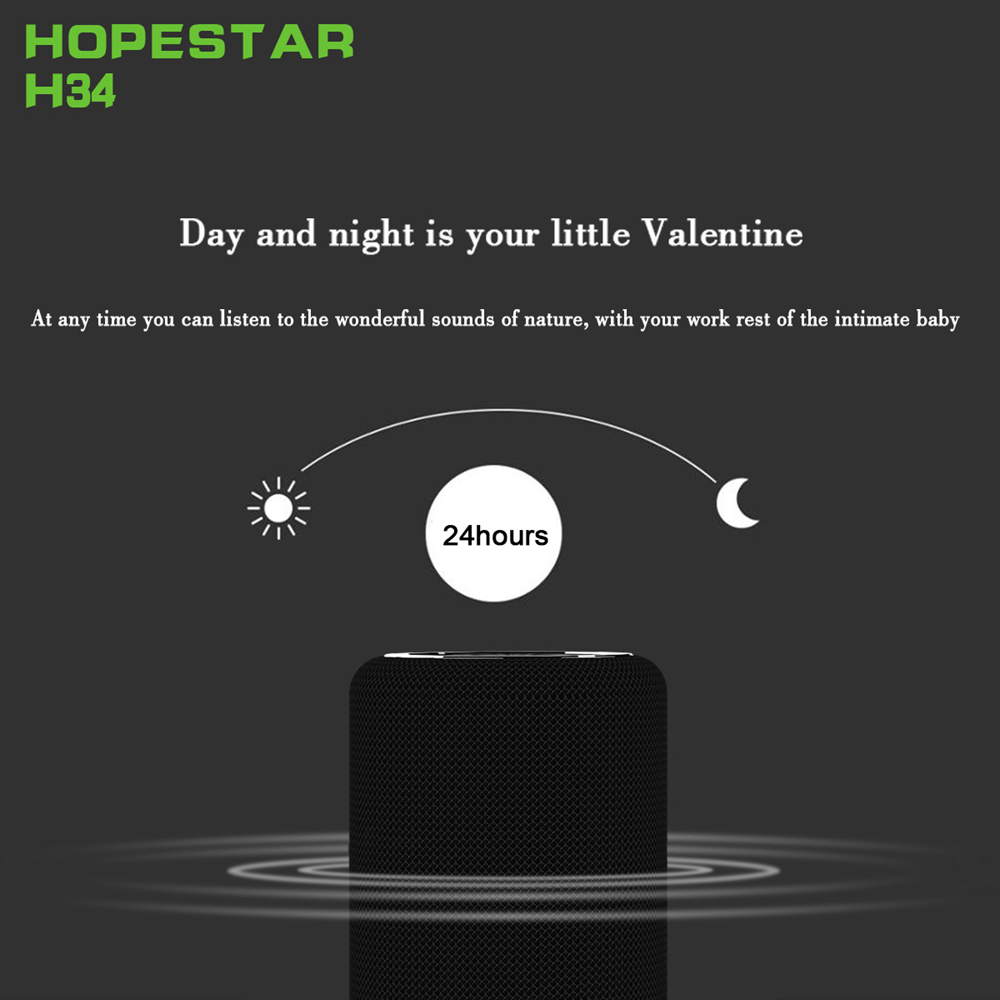 HOPESTAR H34 Portable Bluetooth Speaker Audio Card Computer Phone Player - White