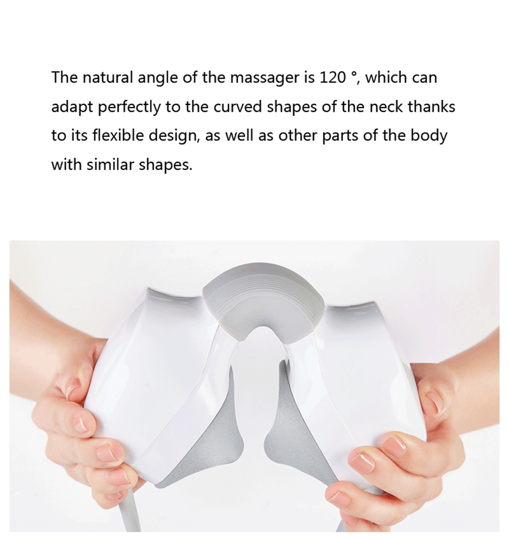Xiaomi Mini Neck Electric Massager Two-way Kneading Type-C 3 Modes One Button Switching Fitness Massager - White