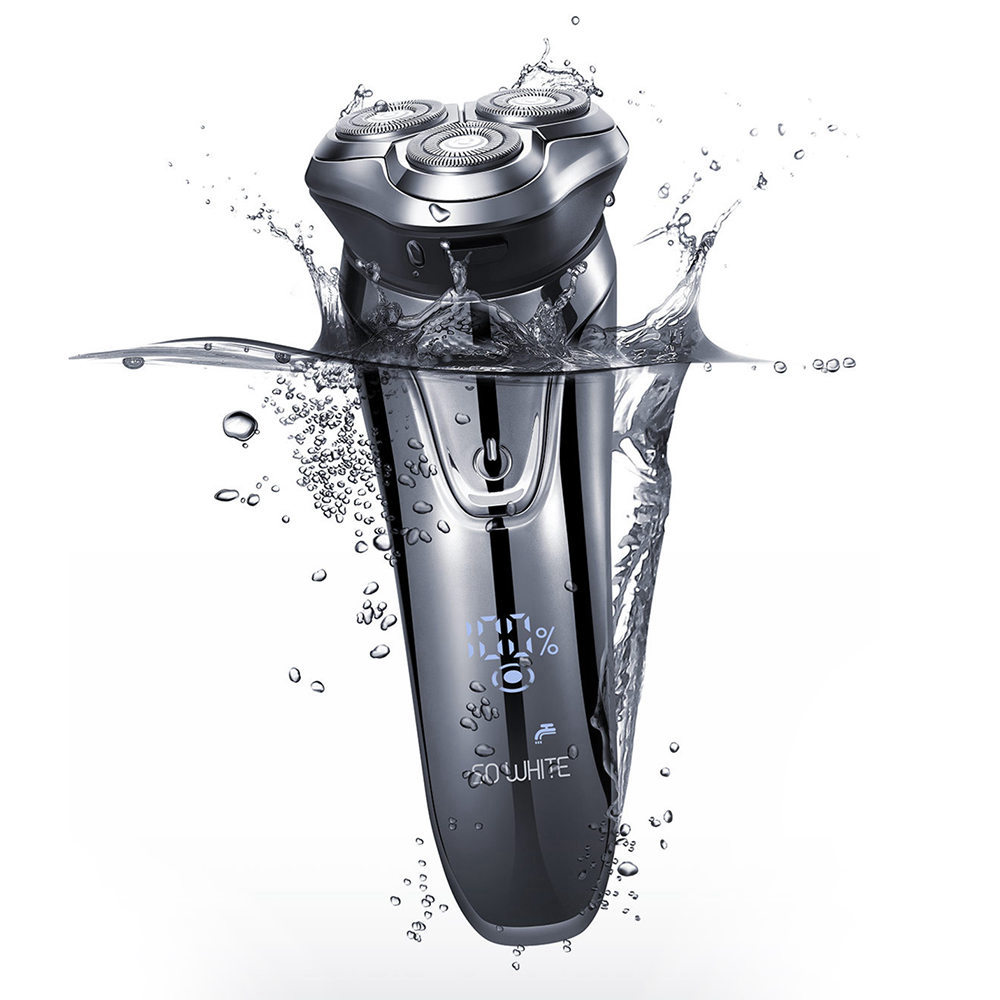 Xiaomi ES3 3D Smart Floating Blade Head Razor IPX7 Water Resistant USB Charging Electric Shaver - Black