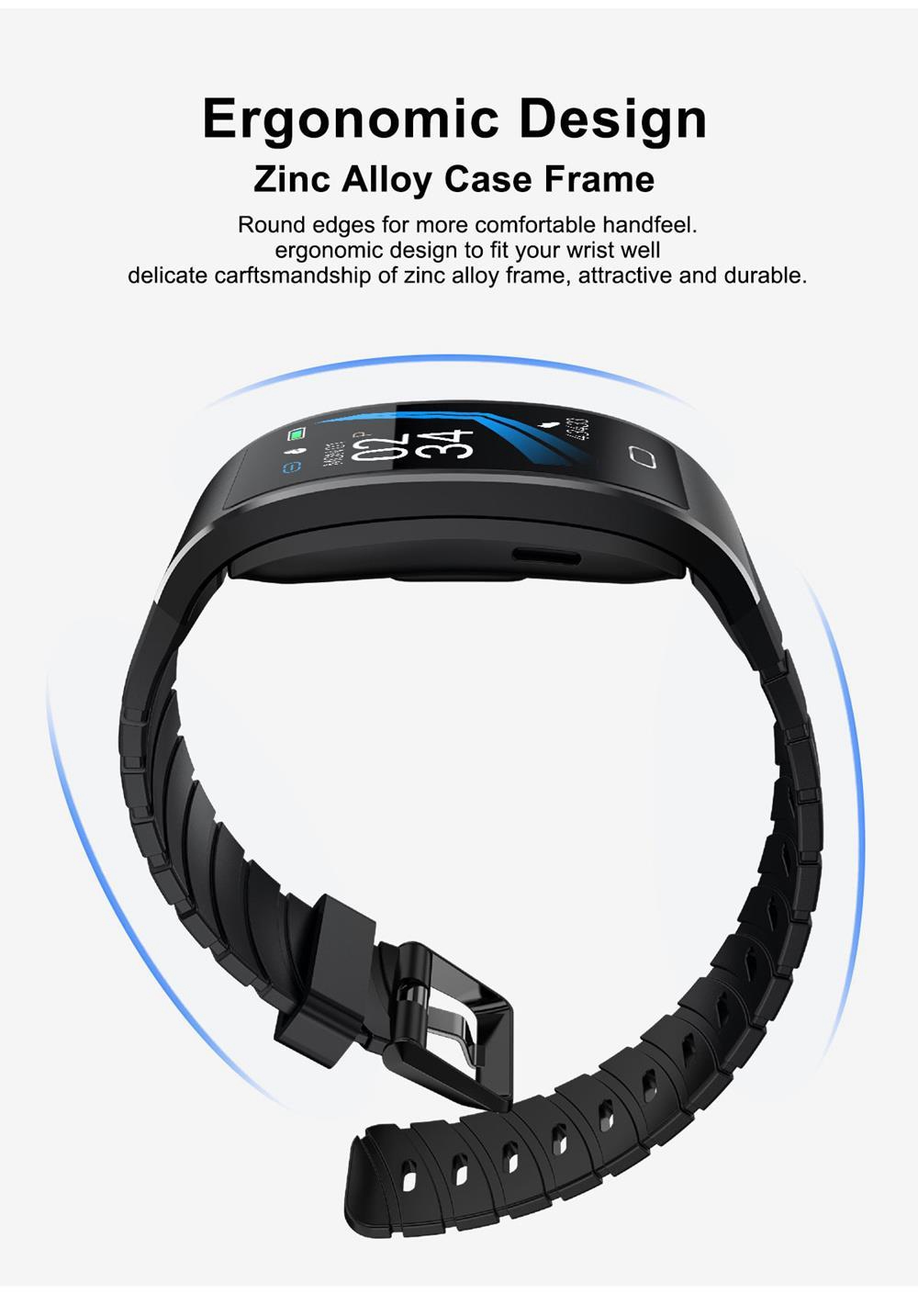Makibes HR6 Smart Bracelet 0.96 Inch TFT Screen Heart Rate Sleep Monitor IP68 Multi Sports Modes - Black
