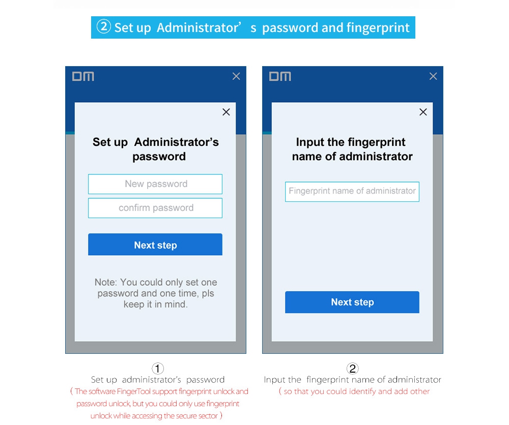 DM PD062 32GB USB3.0 Flash Drive Fingerprint Encryption Security Memory Disk - Silver