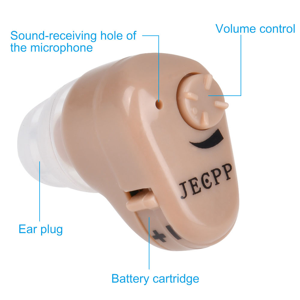 JECPP V-188 Mini Digital Hearing Aid Adjustable Voice Sound Amplifier Device Sound Enhancer Ear Care Tools for the Elder