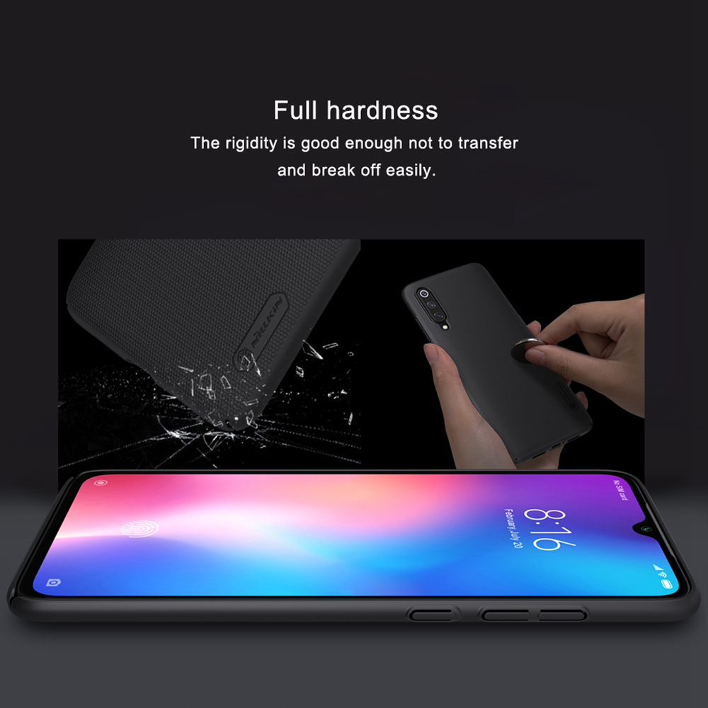 NILLKIN Matte Hard Phone Case for Xiaomi Mi 9 Protective Back Cover - White