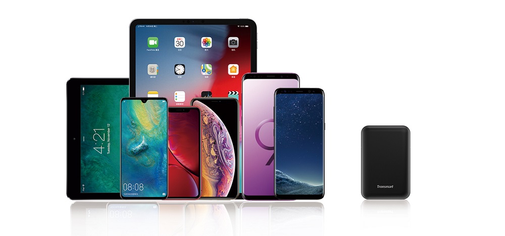 Tronsmart PB10 10000mAh Mini Power Bank with LED Display for iPhone Samsung Etc Devices