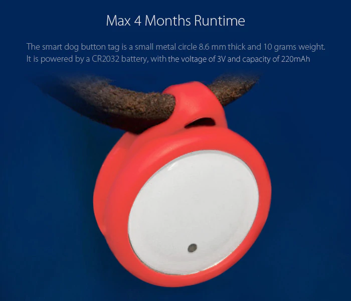 Xiaomi Smart Dog Button Tag - Red