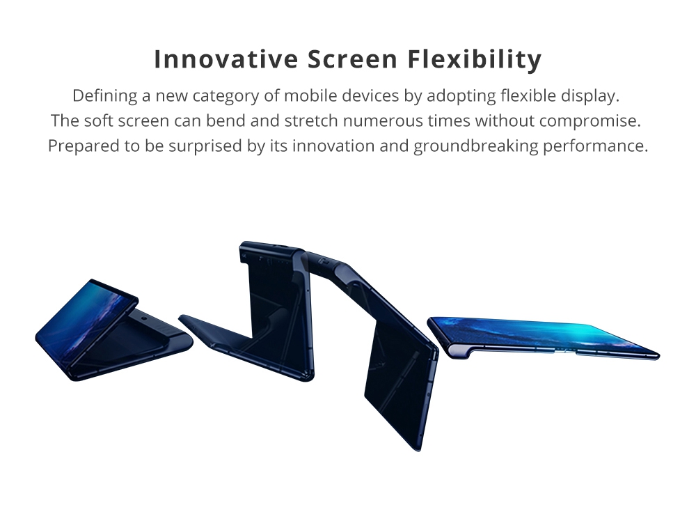 HUAWEI Mate X 8.0 Inch Flexible Foldable screen 5G LTE Smartphone Kirin 980 8GB 512GB 48.0MP+16.0MP+8.0MP Triple Rear Cameras Android 9.0 NFC Type-C - Blue