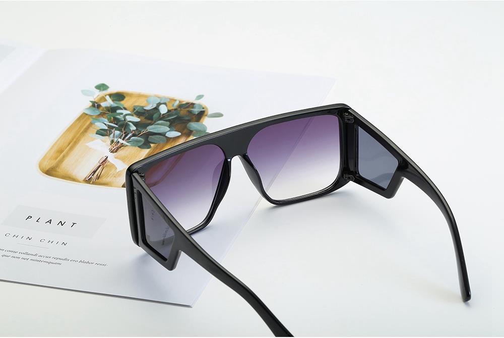 S9010 Unisex Classic Polarized Sunglasses Vintage Square Mirror UV400 - Blue + Pink