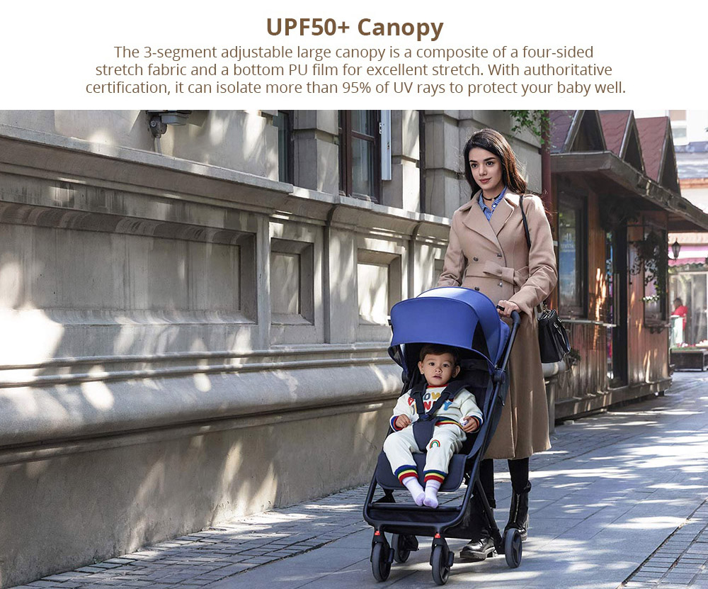 Xiaomi MiTU Folding Stroller Multifunctional Trolley Case Pushchair for Babies - Grey