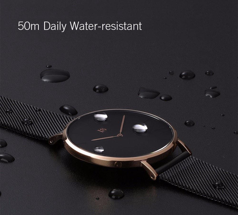 Xiaomi I8 Men's Quartz Wristwatch Stainless Steel Citizen Quartz Movement - Black+Black