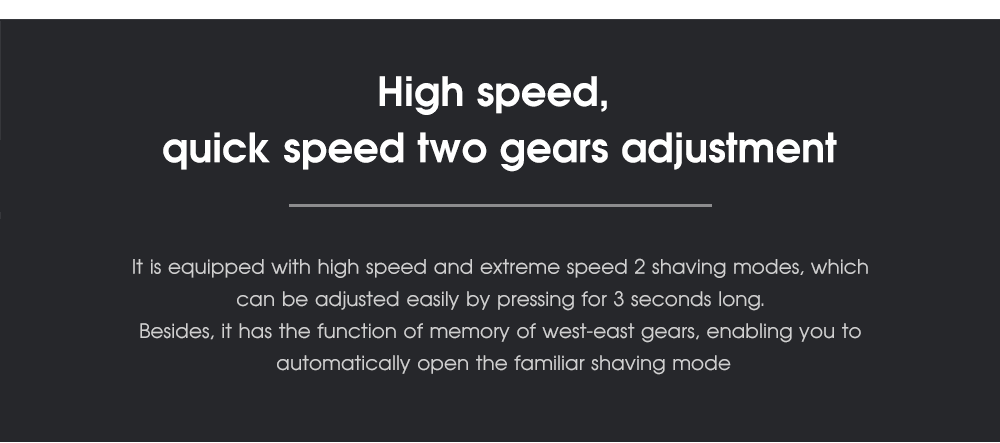 Xiaomi ES3 3D Smart Floating Blade Head Razor IPX7 Water Resistant USB Charging Electric Shaver - Black