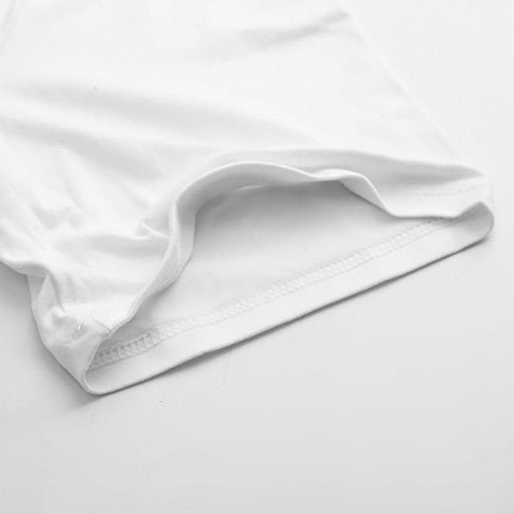 YJ02 Men 3D Printed T-shirt Sports Casual Short Sleeve Round Neck Tops Size XXXL - White