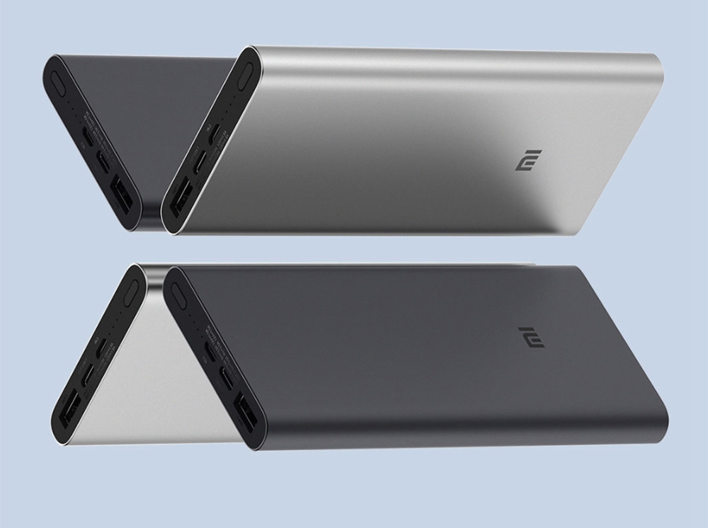 Xiaomi Mi3 10000mAh Power Bank USB-C Two-way Fast Charge - Silver