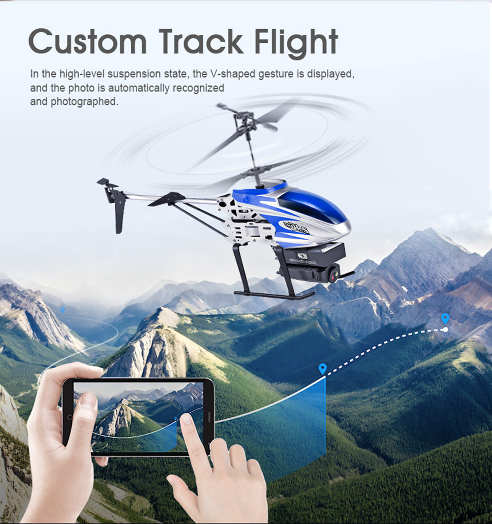 KY808W 5MP WiFi 2.4G 4CH 6-Axis FPV RC Helicopter Altitude Hold Mode RTF - Red