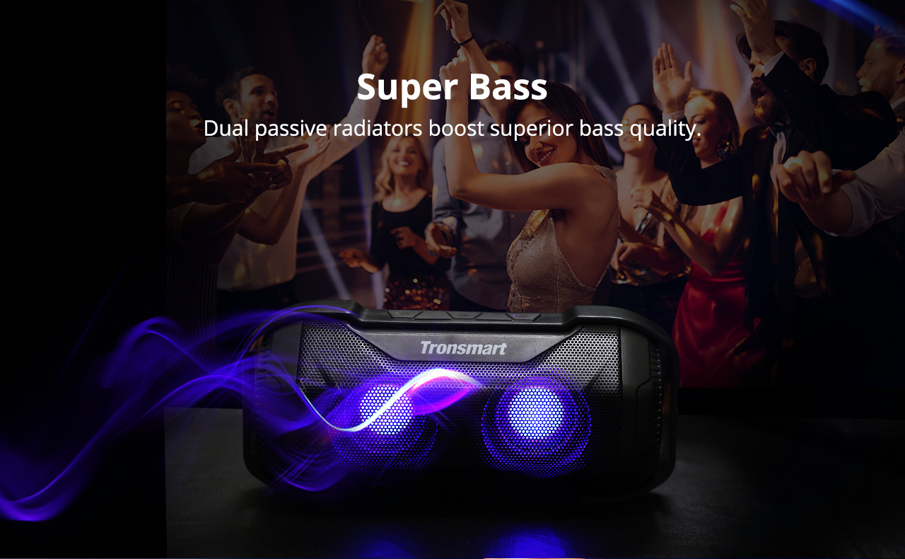 Tronsmart Element Blaze Bluetooth Speaker IPX6 Water-Resistant Superior Bass LED Lights