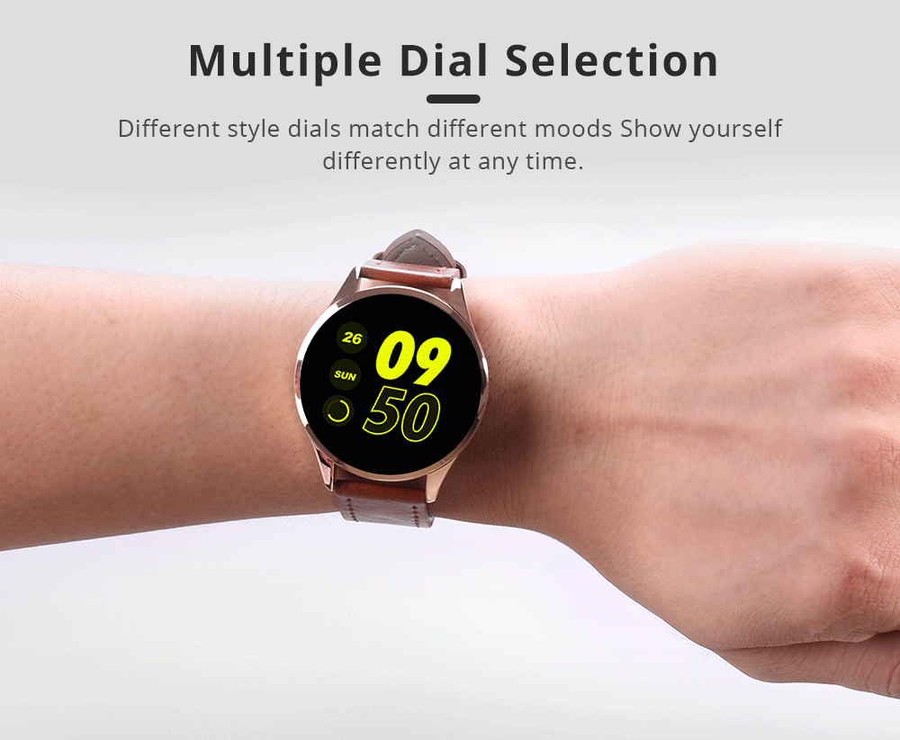 Makibes T5 Smart Watch 1.22 Inch TFT Screen IP67 Heart Rate Blood Pressure Sleep Monitor 230mAh Battery PU Strap - Black