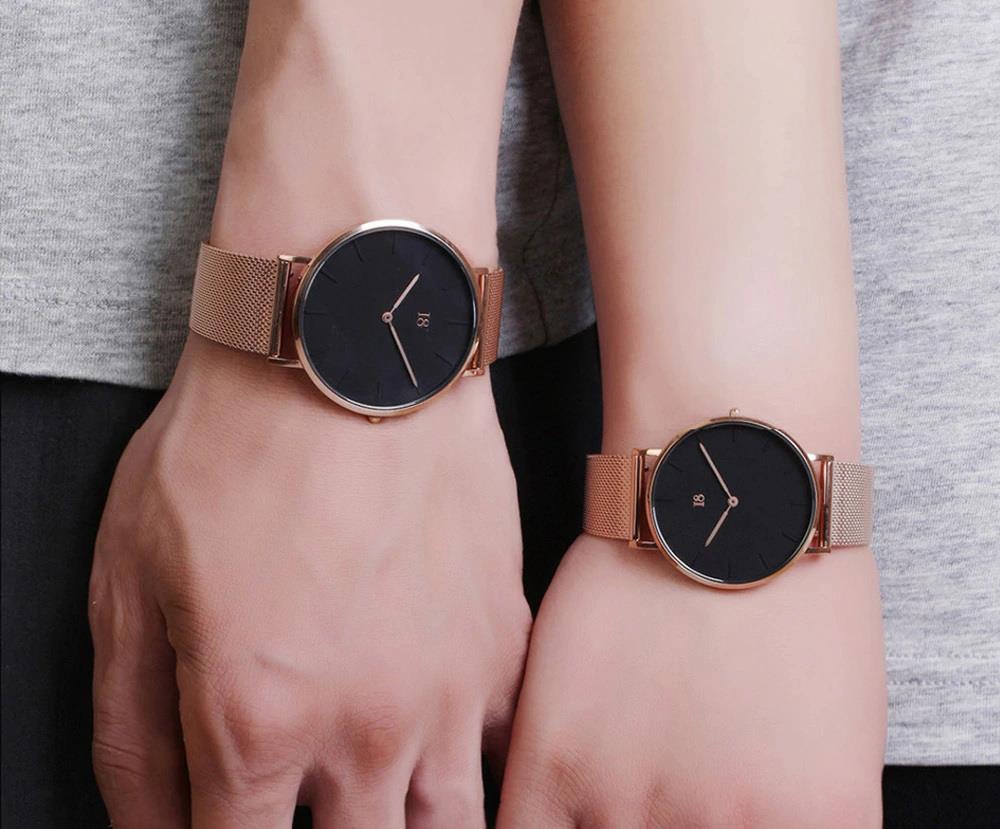 Xiaomi I8 Men's Quartz Wristwatch Stainless Steel Citizen Quartz Movement - Black+Black