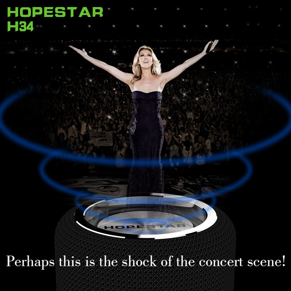 HOPESTAR H34 Portable Bluetooth Speaker Audio Card Computer Phone Player - White