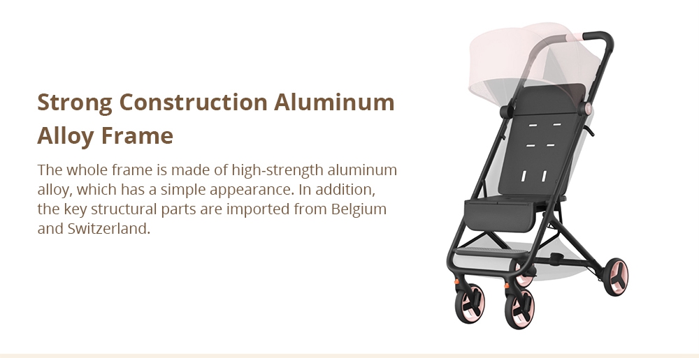 Xiaomi MiTU Folding Stroller Multifunctional Trolley Case Pushchair for Babies - Grey