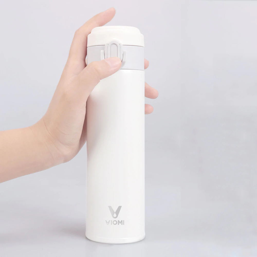 Xiaomi Viomi Vacuum Cup 316 Stainless Steel 24 Hours Vacuum Flask Water Bottle 460ml Single Hand On/Close - Gold