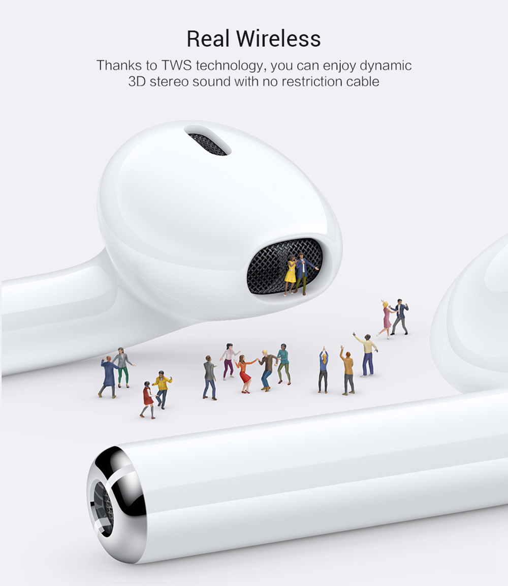 i9S TWS Bluetooth 5.0 Earbuds - White