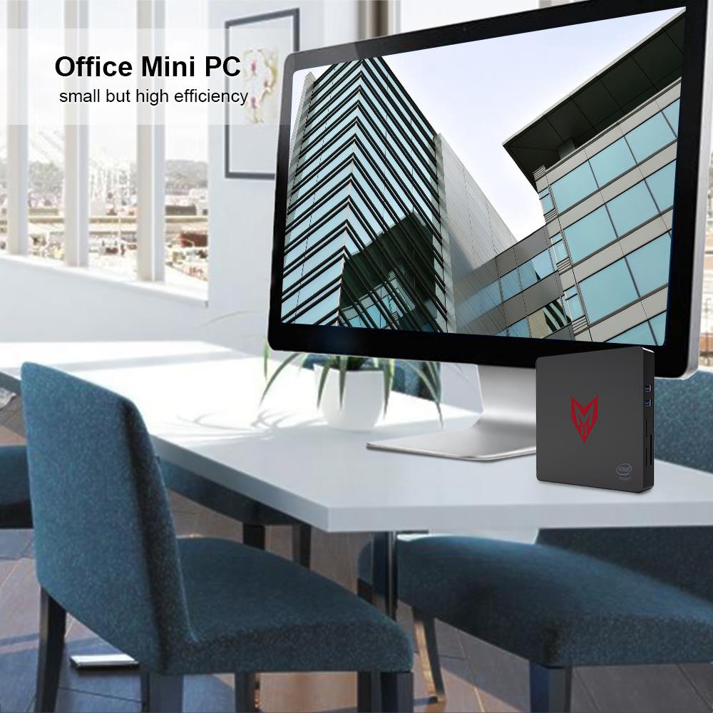 MII Intel Apollo Lake J4205 8GB DDR4 128GB SSD Windows 10 Mini PC Dual Band WiFi Bluetooth Gigabit LAN USB3.0 HDMI X 2