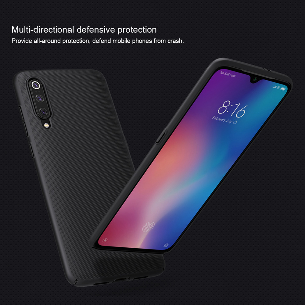 NILLKIN Matte Hard Phone Case for Xiaomi Mi 9 Protective Back Cover - White