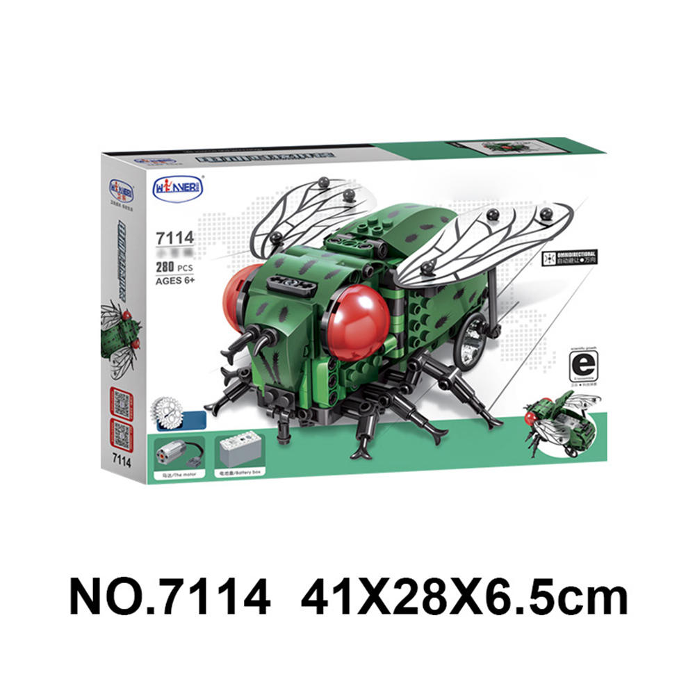 Mofun 7114 280PCS DIY Electric Fly Assembling Building Blocks RC Smart Robot With Automatic Obstacle Avoidance