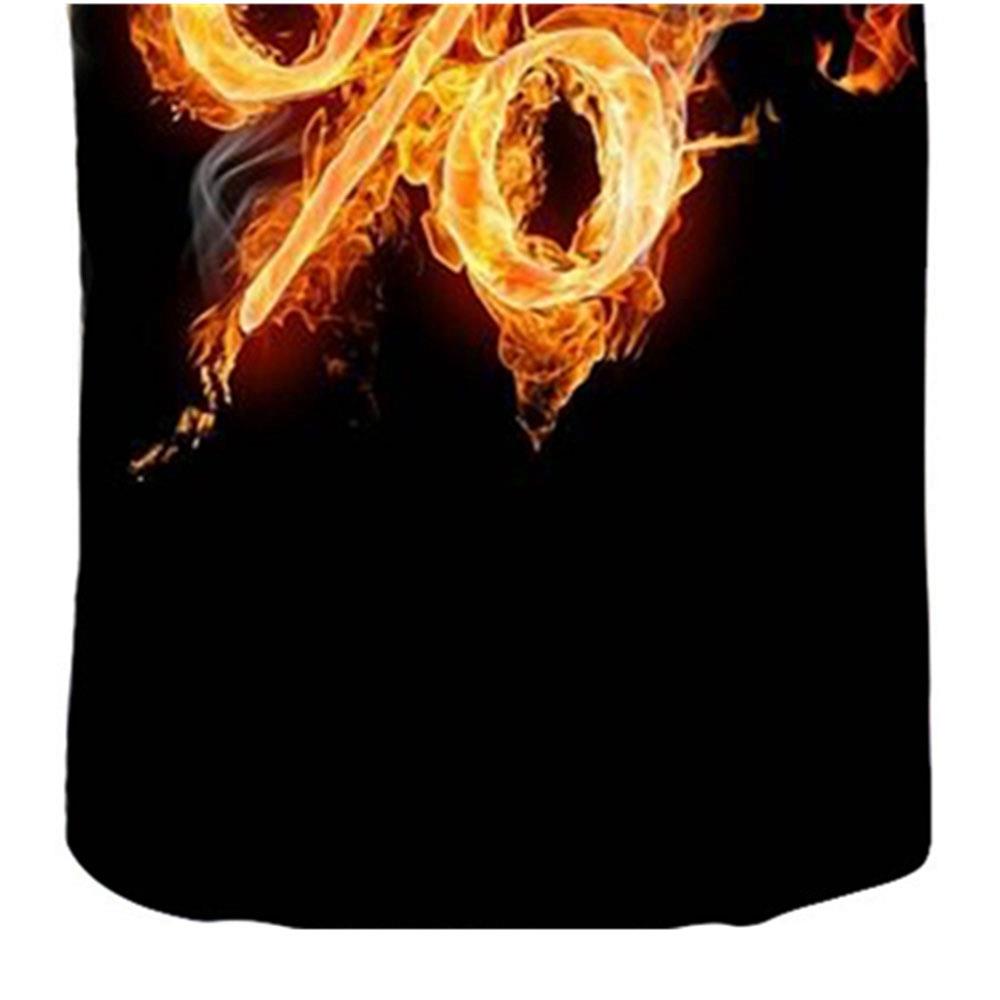 T29 Men 3D Printed T-shirt Sports Casual Short Sleeve Round Neck Tops Size L - Black