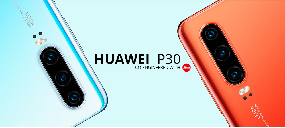 HUAWEI P30 6.1 Inch 4G LTE Smartphone Kirin 980 8GB 256GB 40.0MP+16.0MP+8.0MP Triple Rear Cameras Android 9.0 NFC In-display Fingerprint Fast Charge - Black