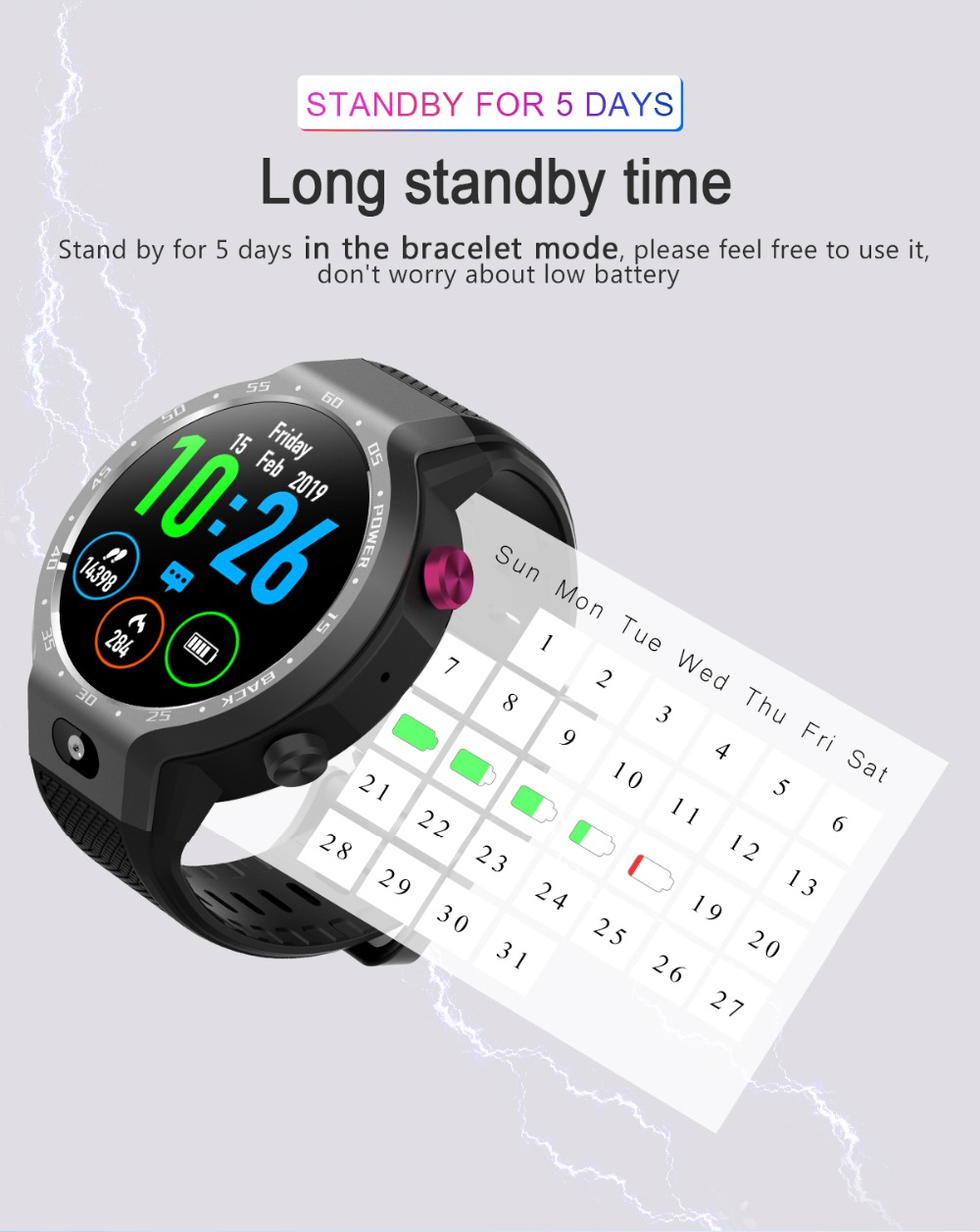LEMFO LEM9 4G Smartwatch Phone Android 7.1 MTK6739+NRF52840 Dual System 1GB RAM 16GB ROM 1.39 inch Screen GPS Heart Rate Monitor - Gray