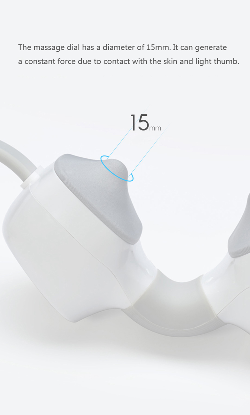 Xiaomi Mini Neck Electric Massager Two-way Kneading Type-C 3 Modes One Button Switching Fitness Massager - White