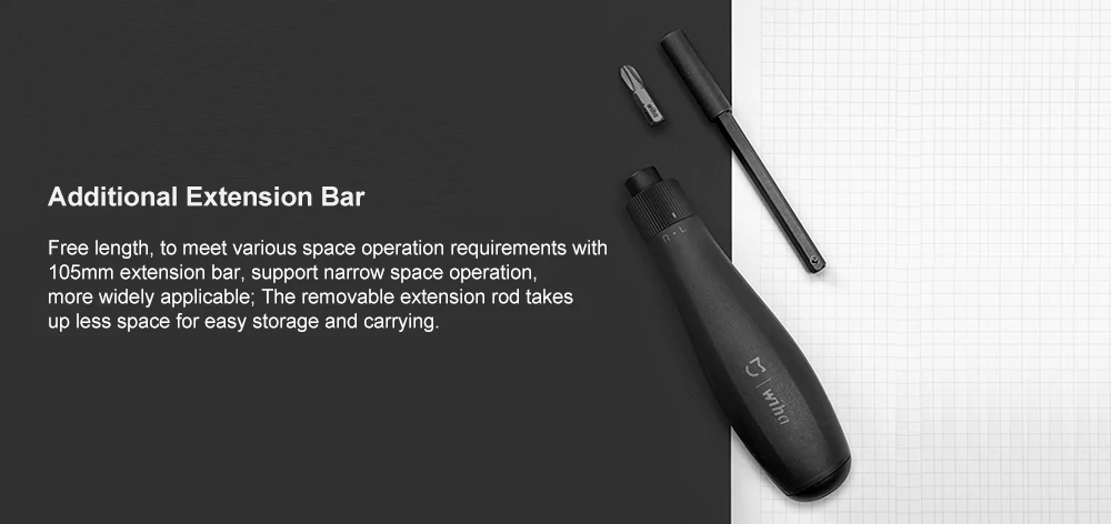 Xiaomi Mijia Wiha 8 in 1 Ratchet Screwdriver - Black