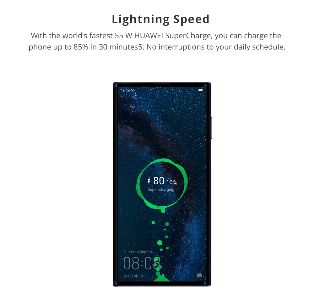 HUAWEI Mate X 8.0 Inch Flexible Foldable screen 5G LTE Smartphone Kirin 980 8GB 512GB 48.0MP+16.0MP+8.0MP Triple Rear Cameras Android 9.0 NFC Type-C - Blue