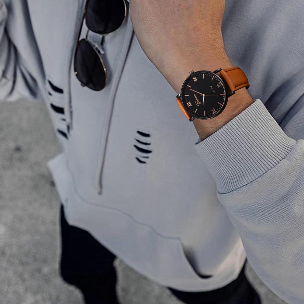 XR32 Unisex PU Leather Quartz Analog Watch - Color 5
