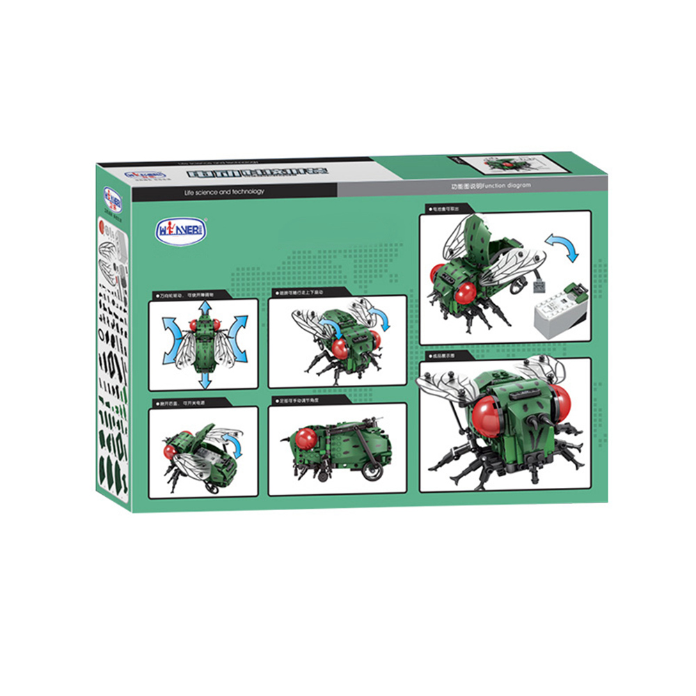 Mofun 7114 280PCS DIY Electric Fly Assembling Building Blocks RC Smart Robot With Automatic Obstacle Avoidance