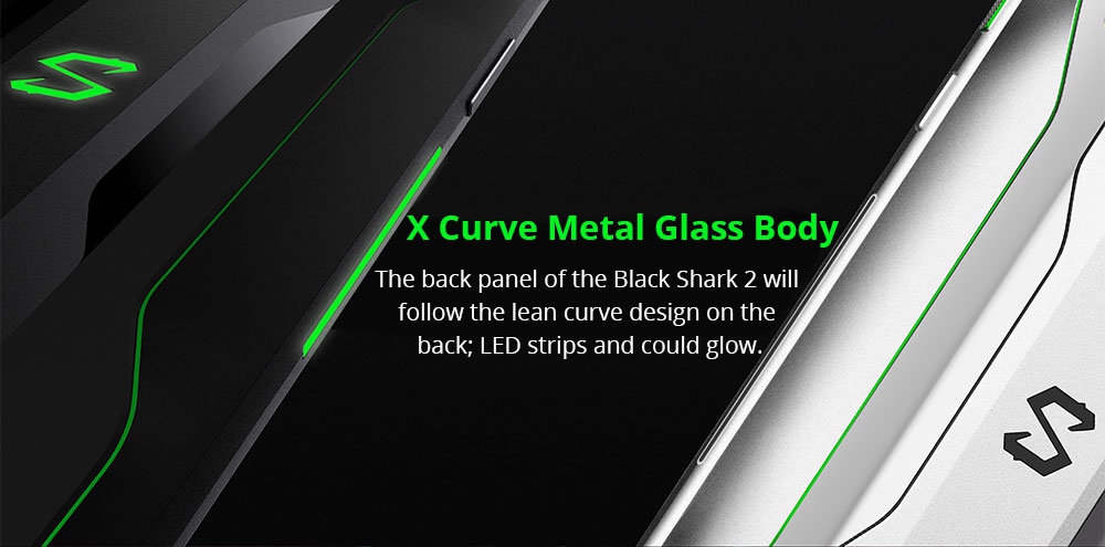 Xiaomi Black Shark 2 6.39 Inch 4G LTE Gaming Smartphone Snapdragon 855 12GB 256GB 48.0MP+12.0MP Dual Rear Cameras Android 8.1 In-display Fingerprint Quick Charging - Silver