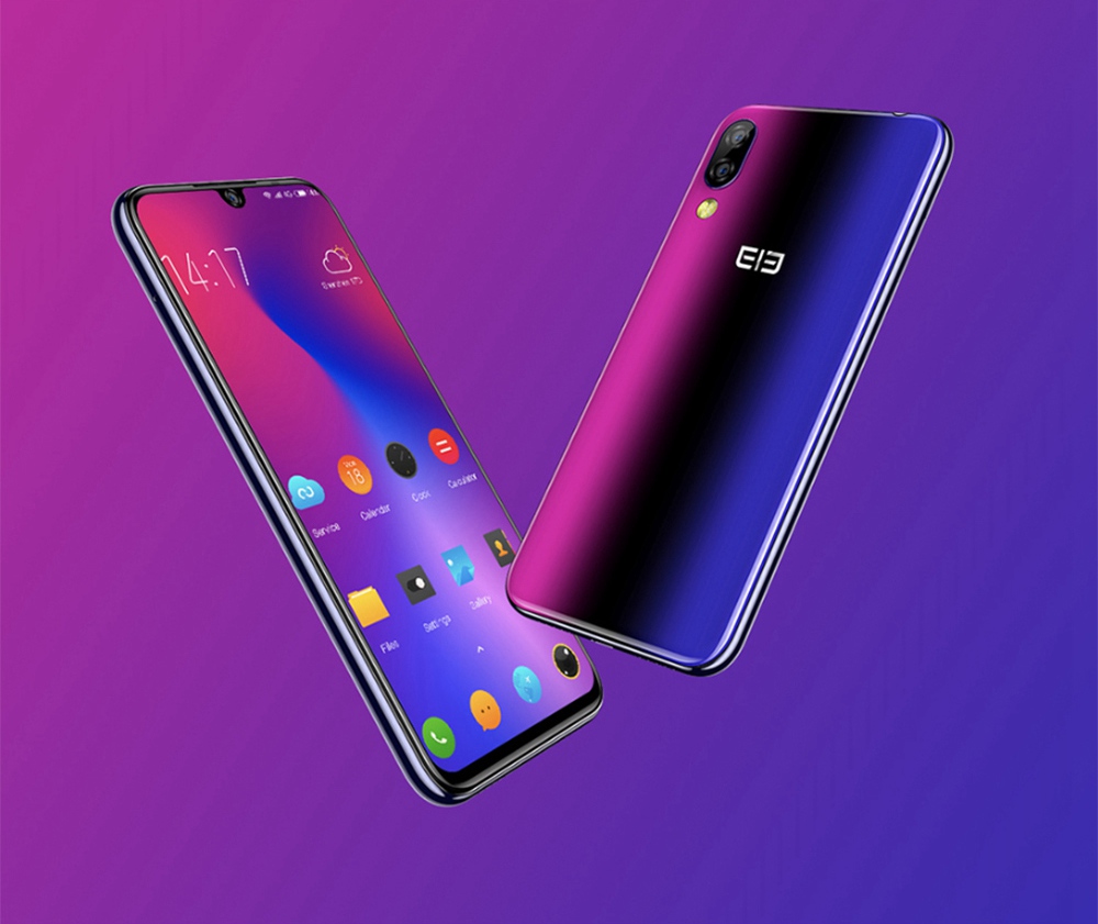 Elephone A6 Mini 5.71 Inch 4G LTE Smartphone MT6761 4GB 32GB 16.0MP+2.0MP Dual Rear Cameras Android 9.0 Face ID Fast Charge - Black