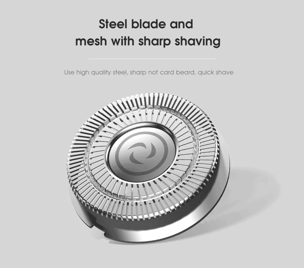 Xiaomi ES3 3D Smart Floating Blade Head Razor IPX7 Water Resistant USB Charging Electric Shaver - Black