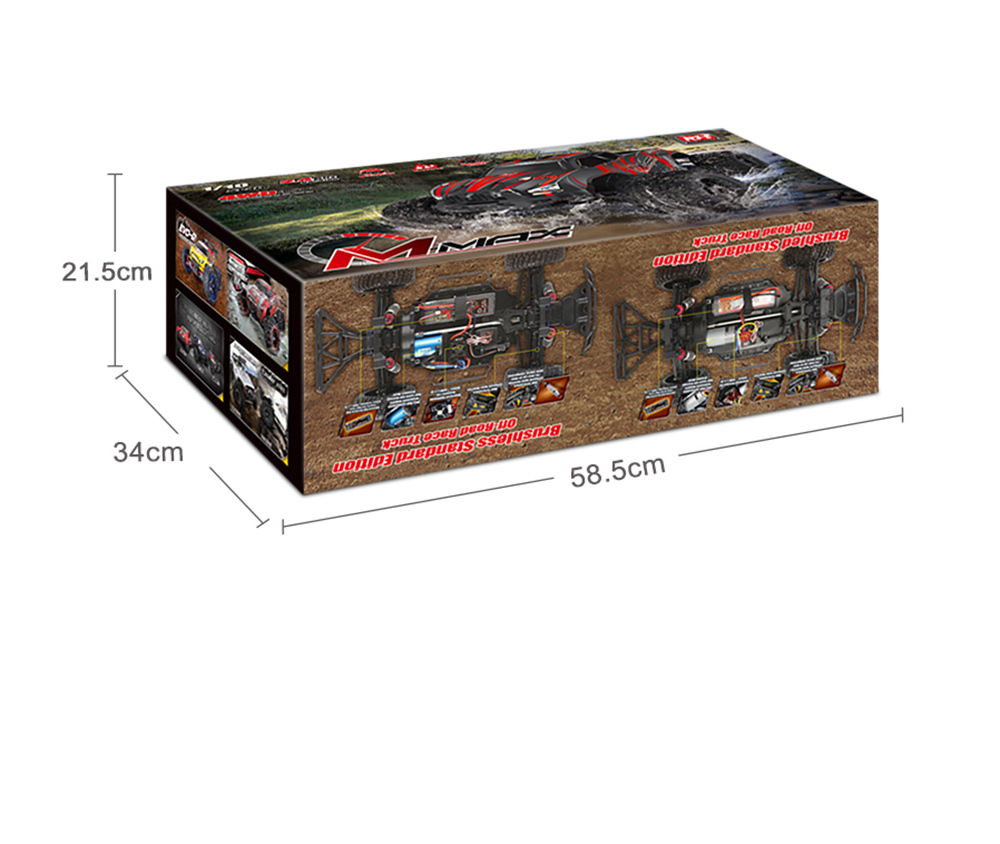 Remo Hobby 1035 1/10 2.4G 4WD Brushless Waterproof ESC Off-Road Monster Truck RC Car RTR - RED