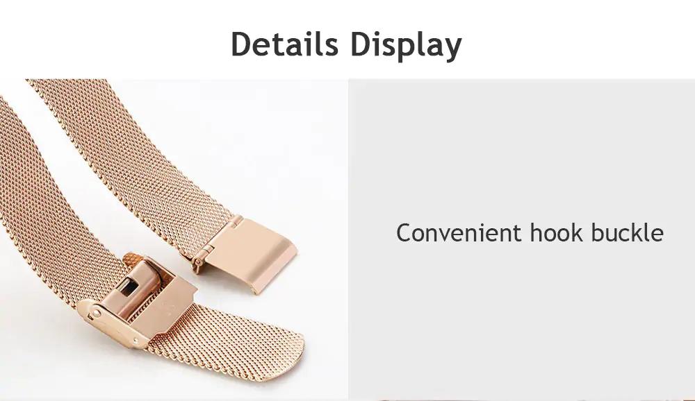 Xiaomi I8 Women's Quartz Wristwatch Stainless Steel Citizen Quartz Movement - Black+Gold