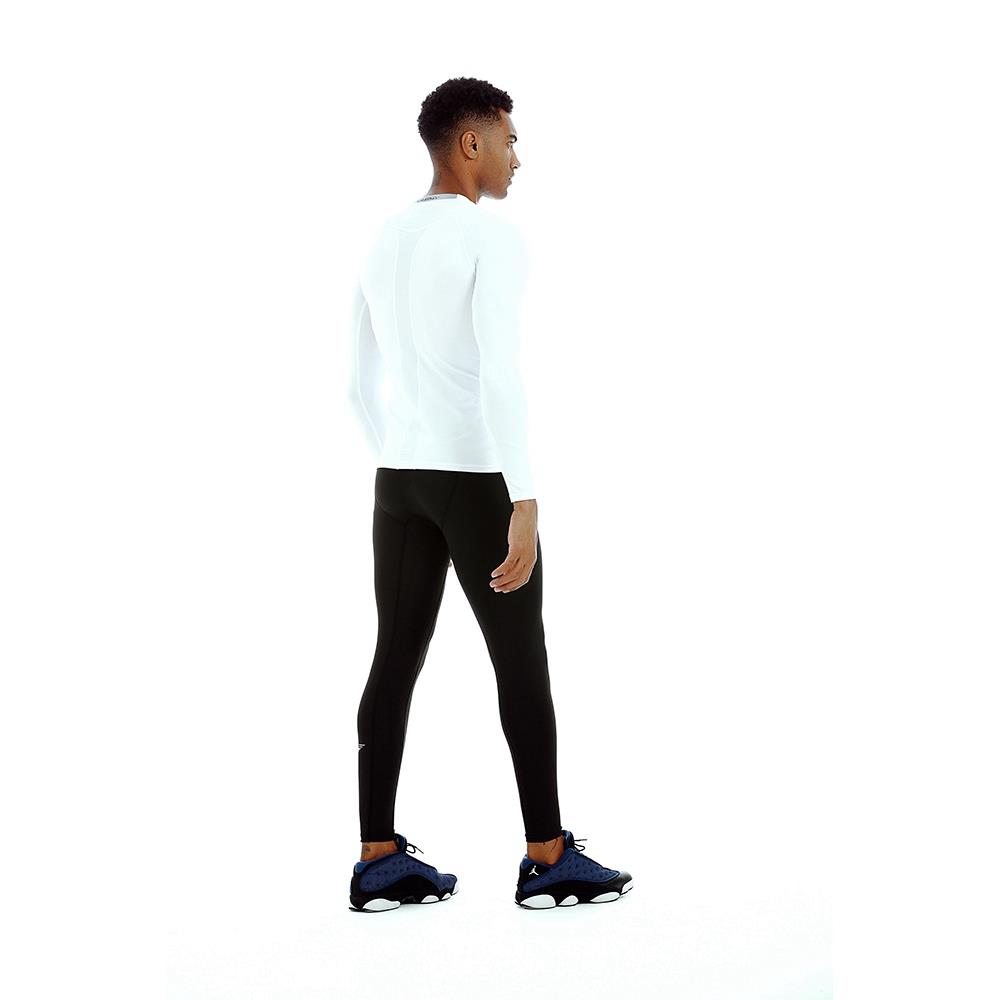 AK34 Men Fitness Sports Training Elastic Long Sleeve Tops T-Shirts Size L - White