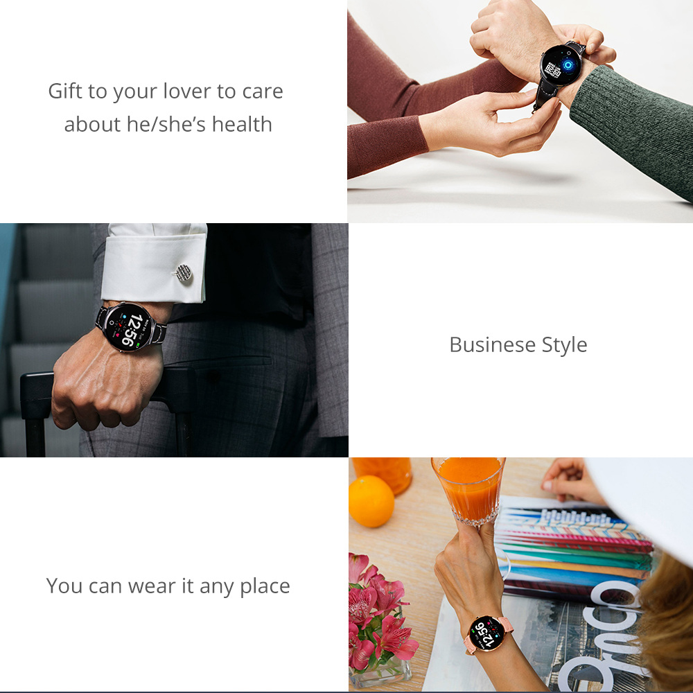 Makibes T4 Pro Smart Watch 1.3 Inch TFT Screen IP67 Heart Rate Blood Pressure Oxygen Sleep Monitor Silicone Strap - Pink