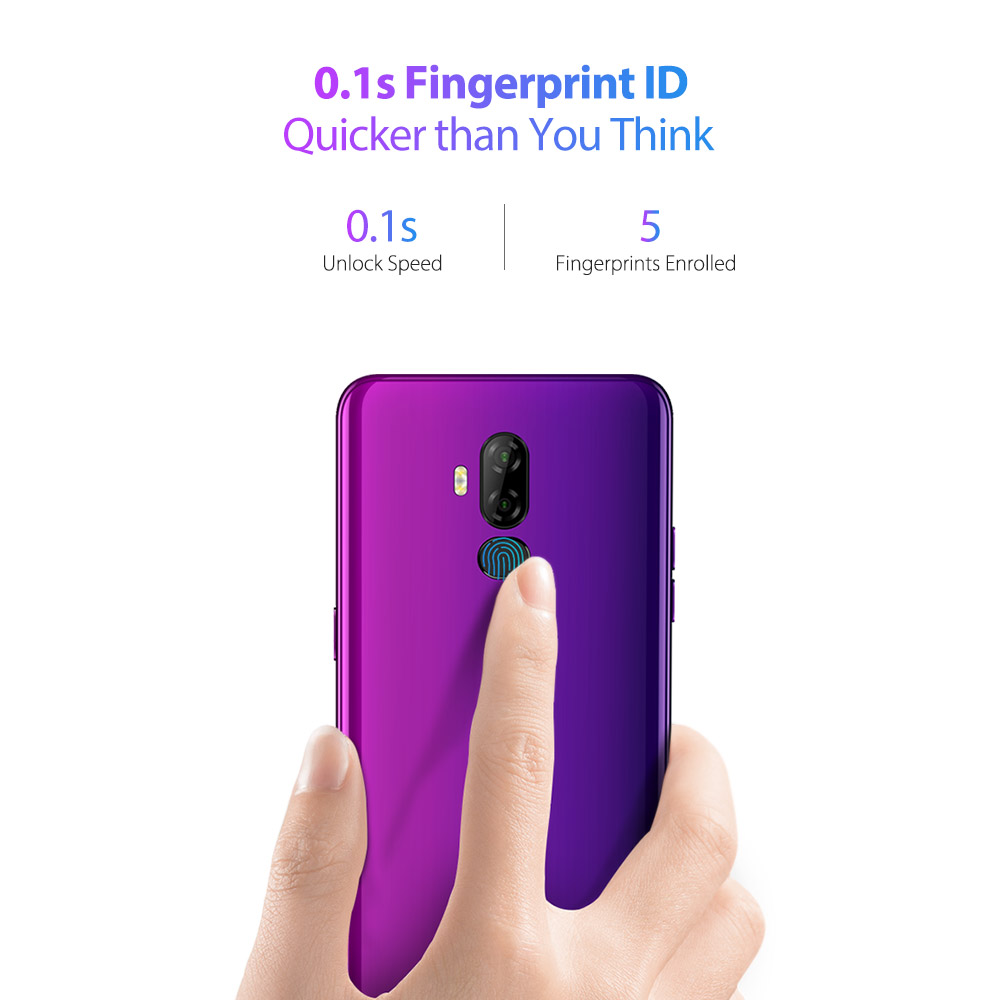 Ulefone Power 3L 6.0 Inch 4G LTE Smartphone MT6739 2GB 16GB 8.0MP+5.0MP Dual Rear Cameras Android 8.1 Face ID NFC 6350mAh - Gold