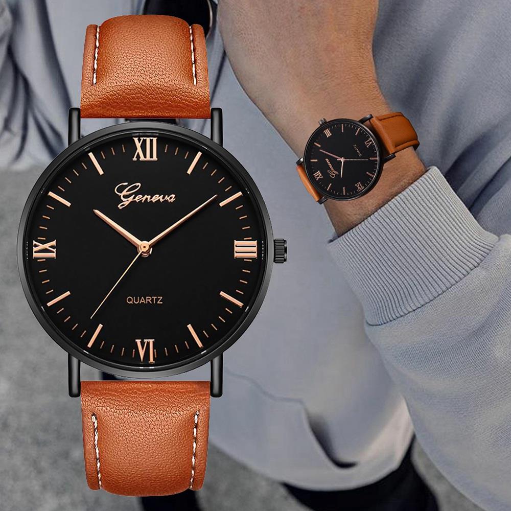 XR32 Unisex PU Leather Quartz Analog Watch - Color 5