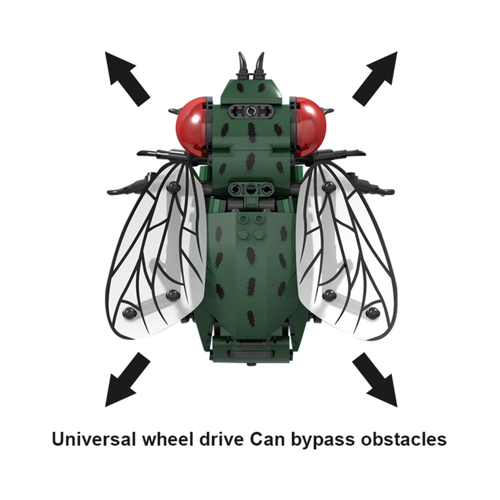 Mofun 7114 280PCS DIY Electric Fly Assembling Building Blocks RC Smart Robot With Automatic Obstacle Avoidance
