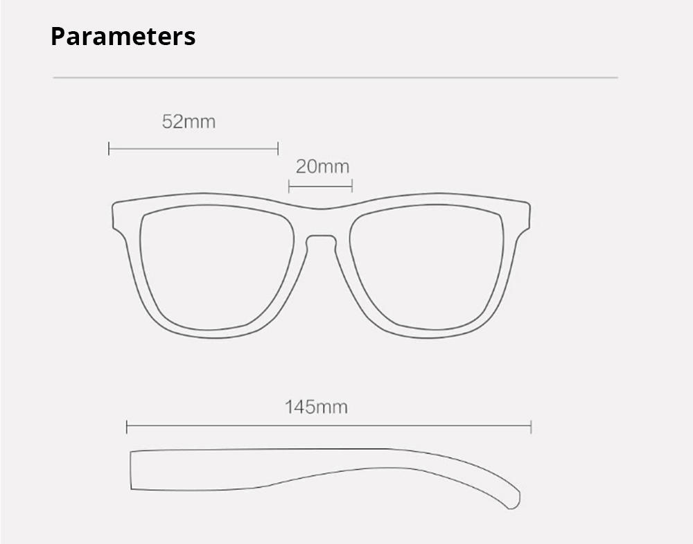 Xiaomi Youpin TS Hipster Traveler Sunglasses TAC Polarized Lens - Black