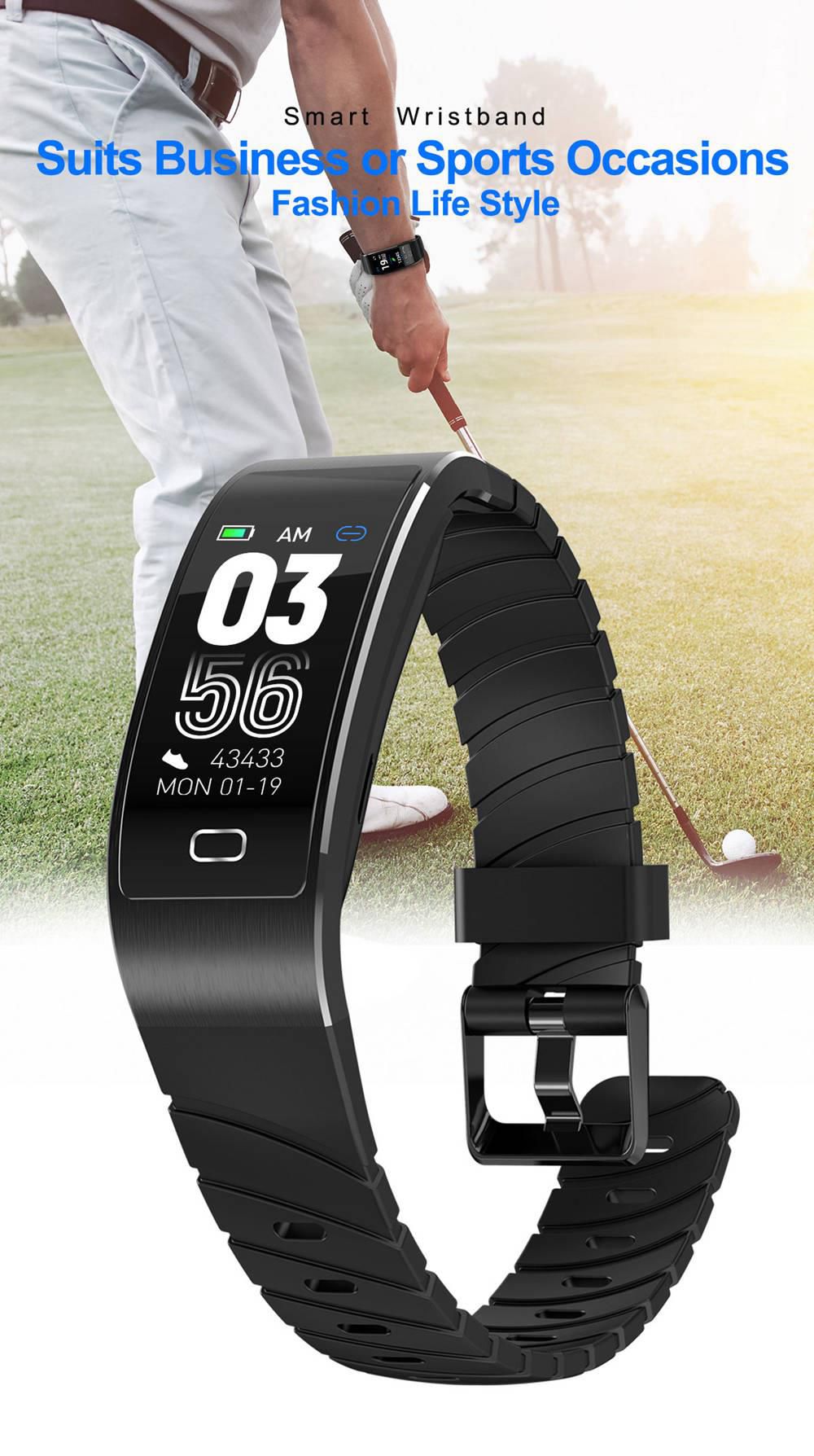 Makibes HR6 Smart Bracelet 0.96 Inch TFT Screen Heart Rate Sleep Monitor IP68 Multi Sports Modes - Black