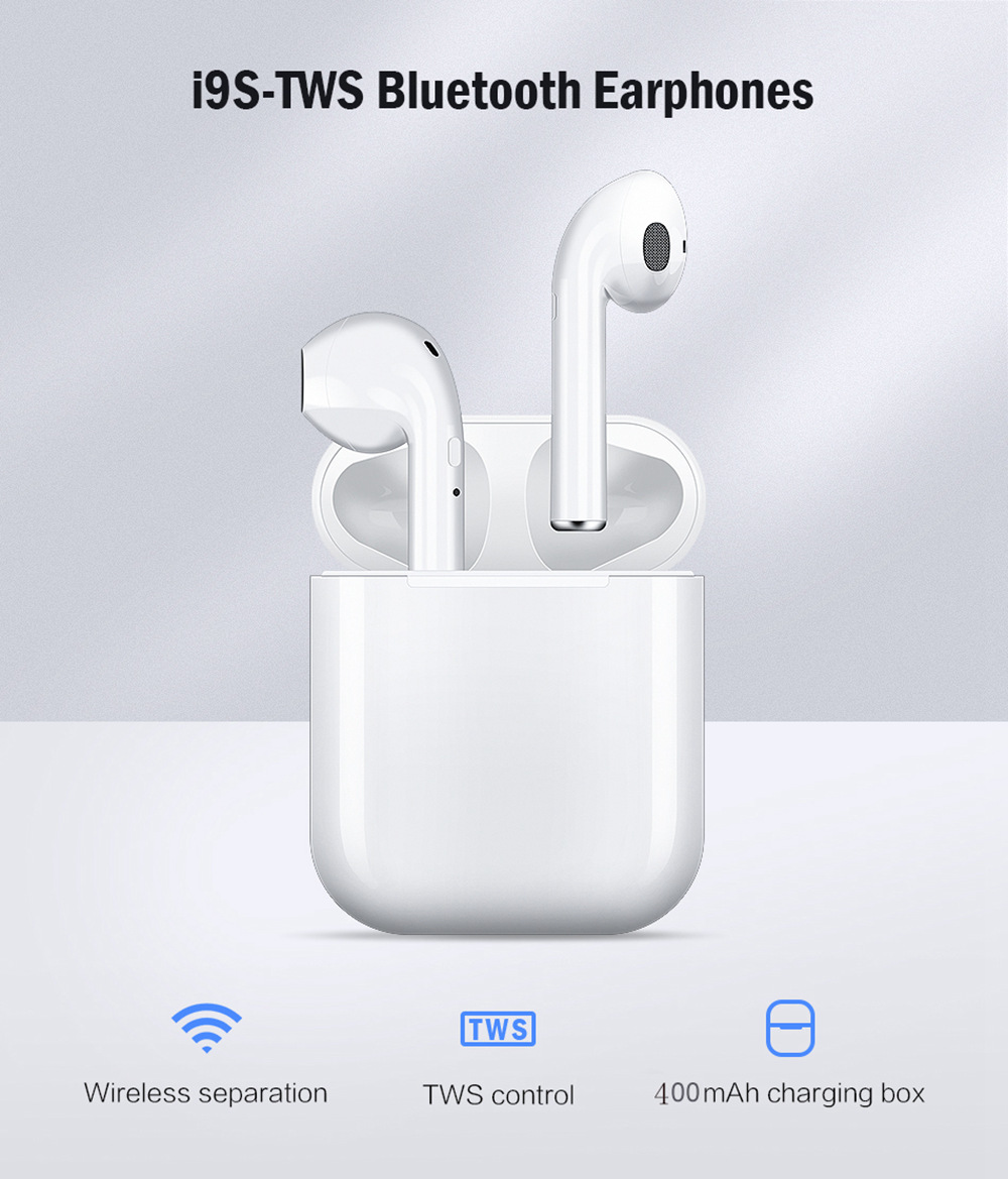 i9S TWS Bluetooth 5.0 Earbuds - White